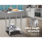 Cefito 760x760mm Stainless Steel Kitchen Bench 430 - Image 4