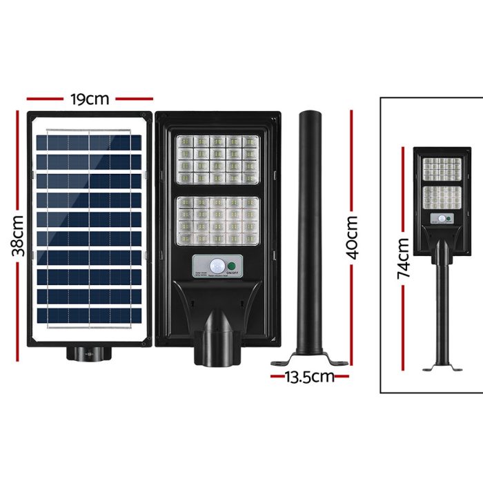 Leier 160 LED Solar Street Light Flood Motion Sensor Remote - Image 2