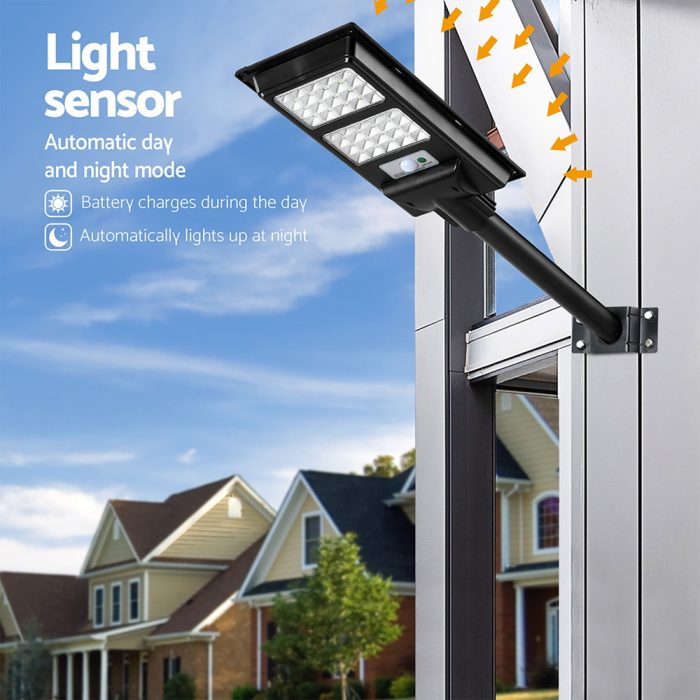 Leier 160 LED Solar Street Light Flood Motion Sensor Remote - Image 4