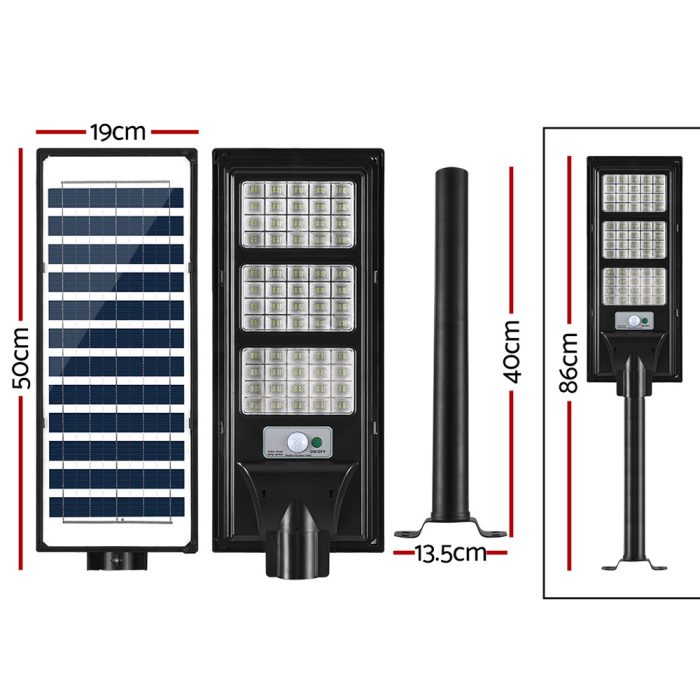 Leier 240 LED Solar Street Light Flood Motion Sensor Remote - Image 2