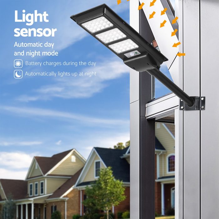 Leier 240 LED Solar Street Light Flood Motion Sensor Remote - Image 4