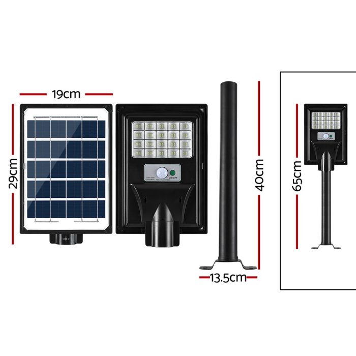 Leier 80 LED Solar Street Light Flood Motion Sensor Remote - Image 2