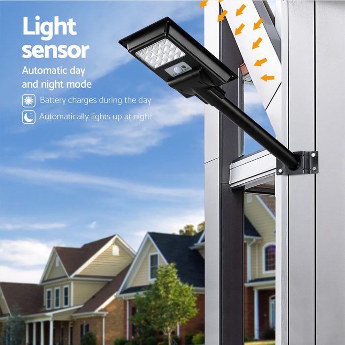 Leier 80 LED Solar Street Light Flood Motion Sensor Remote - Image 4