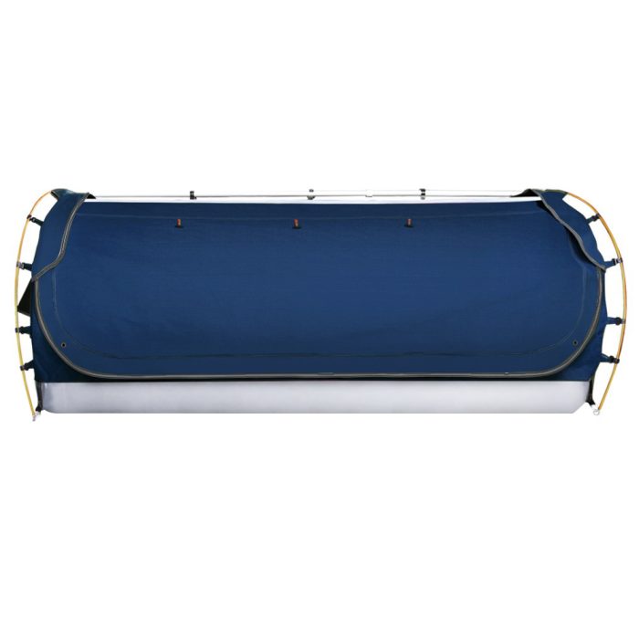 Weisshorn King Single Swag Camping Swags Canvas Free Standing Dome Tent Blue - Image 3
