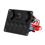 Giantz 5 Gang 12V Switch Panel For Car Boat Marine USB ON-OFF LED Rocker Toggle - Image 3
