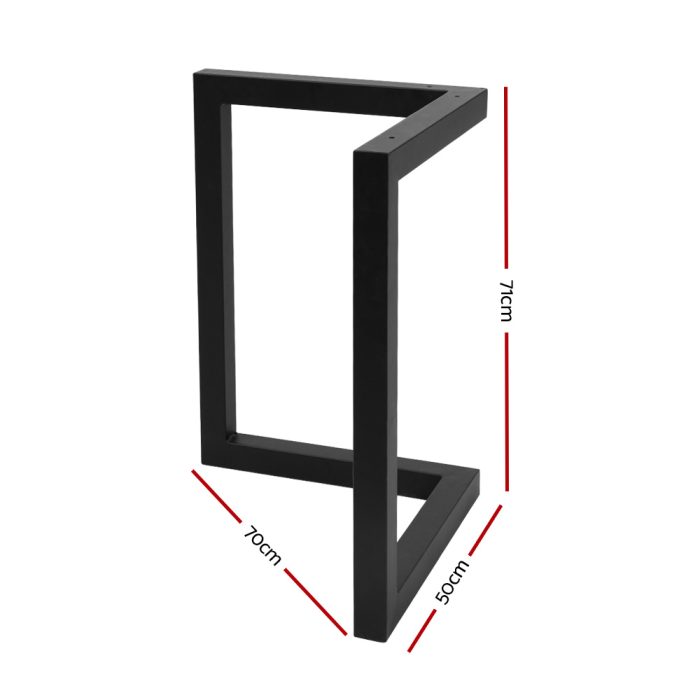 Artiss Metal Table Legs DIY 50X70CM Set of 2 - Image 2