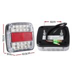 Giantz Pair 26 LED Tail Lights Stop Reverse Indicator 12V Ute Trailer Truck - Image 3