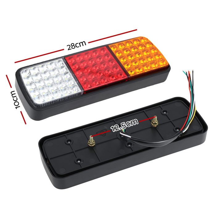 Giantz Pair 75 LED Tail Lights Stop Reverse Indicator 12V Ute Trailer Caravan Truck Boat - Image 3