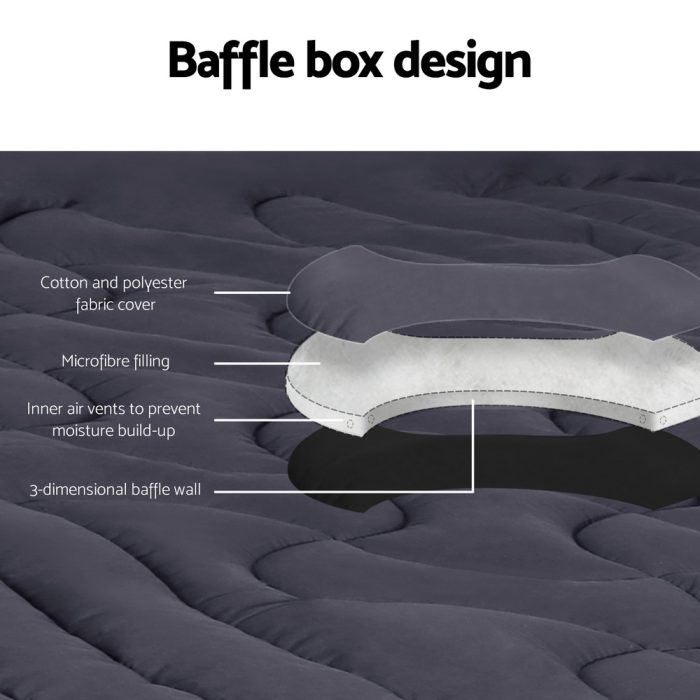 Giselle Bedding Mattress Topper Pillowtop 3-Zone Queen - Image 4
