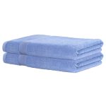 2 Pack Bath Sheets Set Cotton Extra Large Towel Blue - Image 3