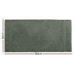 2 Pack Bath Sheets Set Cotton Extra Large Towel Green - Image 2