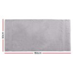 2 Pack Bath Sheets Set Cotton Extra Large Towel Grey - Image 2
