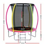 Everfit 6ft Kids Trampoline with Safety Net & Ladder for Fun