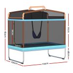 Everfit 6ft Kids Trampoline with Safety Net and Swing (Orange)