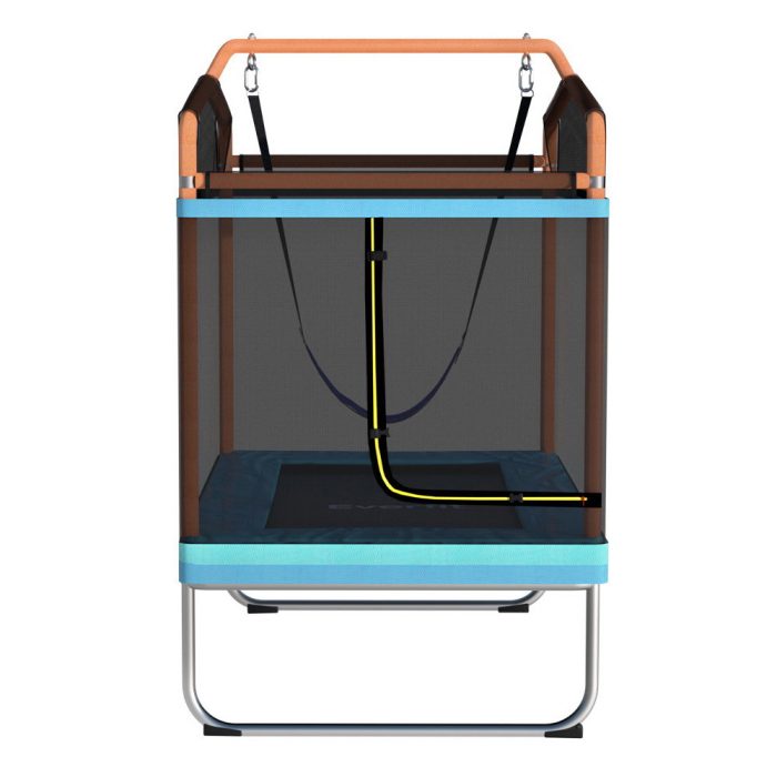 Everfit 6ft Kids Trampoline with Safety Net & Swing (Orange)