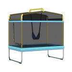 Everfit 6ft Kids Trampoline with Safety Net and Swing (Yellow)
