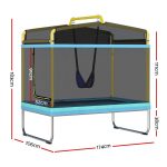 Everfit 6ft Kids Trampoline with Enclosure & Swing - Yellow