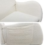 Artiss Rocking Chair Armchair Pillow Boucle White - Image 3