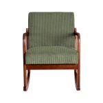 Artiss Rocking Armchair Nursery Chair Corduroy Green - Image 3