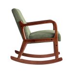 Artiss Rocking Armchair Nursery Chair Corduroy Green - Image 4