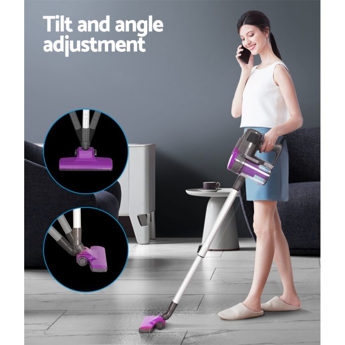 Devanti Handheld Vacuum Cleaner Bagless Corded 500W Purple - Image 4