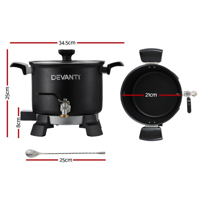 Devanti 5L Wax Melter Candle Making 1200W Melting Pot Furnace Quick Pour Spout Soy Soap - Image 2