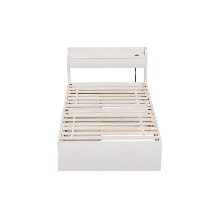 Artiss Bed Frame Single Size Mattress Base wtih Charging Ports 2 Storage Drawers - Image 3