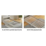 Artiss Bed Frame Single Size Mattress Base wtih Charging Ports 2 Storage Drawers - Image 4