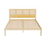 Artiss Bed Frame Queen Size Rattan Wooden RITA - Image 3