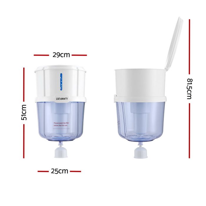Devanti Water Cooler Dispenser 15L Filter Bottle - Image 2