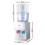 Devanti Water Cooler Dispenser Bench Top White - Image 2