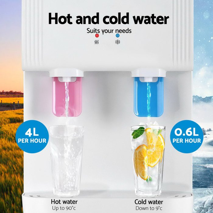 Devanti Water Cooler Dispenser Bench Top White - Image 4