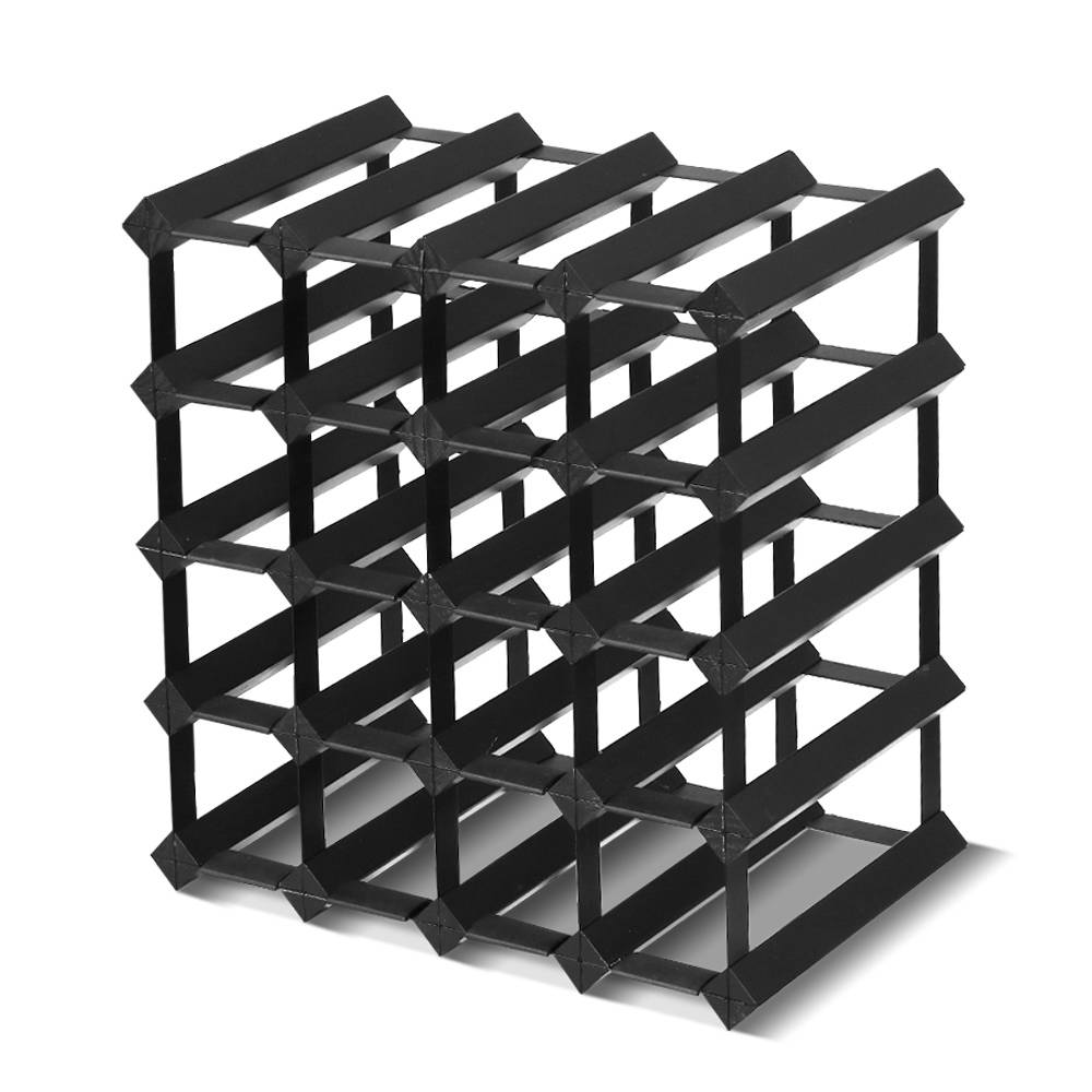 WINE-RACK-20B-BK-19921-00 Artiss Wine Rack 20 Bottle Black - Image 1