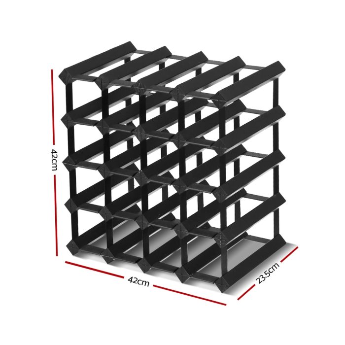 Artiss Wine Rack 20 Bottle Black - Image 2