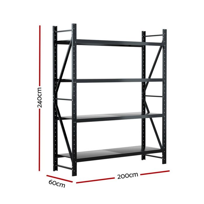 Giantz 2.4Mx2M Warehouse Shelving Garage Rack - Image 2