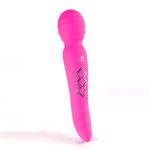 MAIA ZOE Twisty USB Rechargeable Dual Vibrating Pleasure Wand HOT PINK