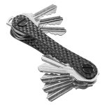 KeySmart Original - Compact Key Holder and Keychain Organiser (Up to 8 Keys) - Carbon Fiber 3K
