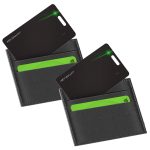 KeySmart SmartCard - Rechargeable Thin Wallet Tracker Card, Works with Apple Find My App - Black - 2 Pack