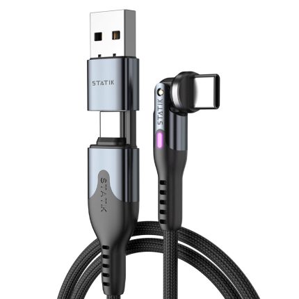 KeySmart STATIK PowerPivot Pro Cable - 2mtr USB-C to USB-C