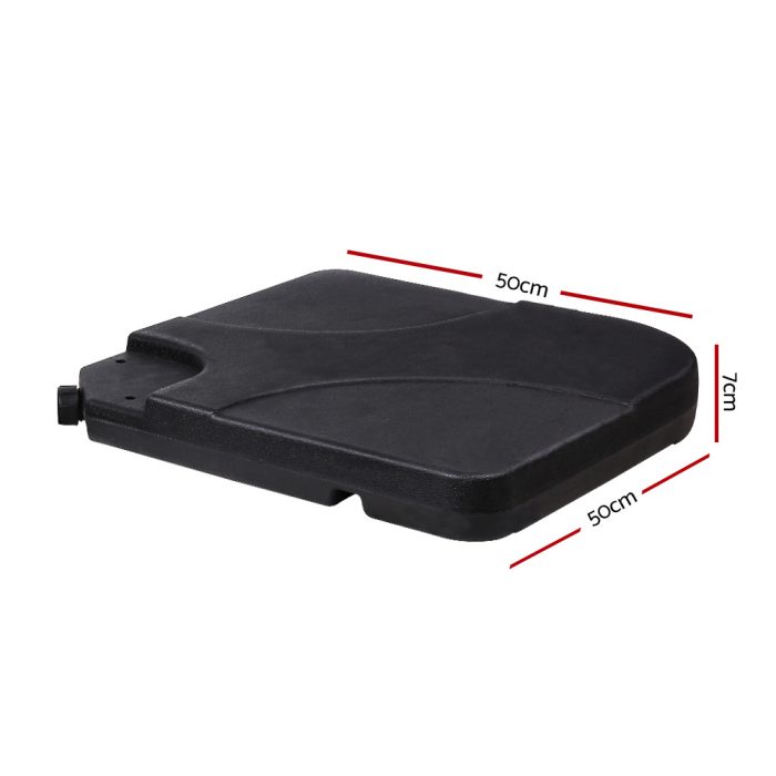 Instahut 50cm Outdoor Umbrella Base 4 Plates Stand Pod Cantilever - Image 2