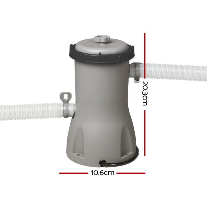 Bestway Pool Pump Cartridge Filter 800GPH 3028L/H Flowclear? Filters Cleaner - Image 2