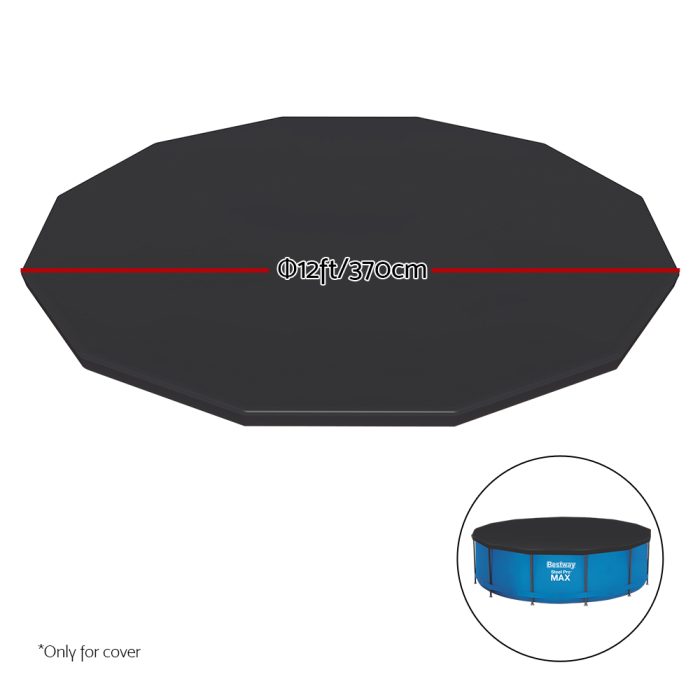 Bestway Pool Cover Fits 3.66m/12ft Round Swimming Pool PVC Blanket 3.7m - Image 2