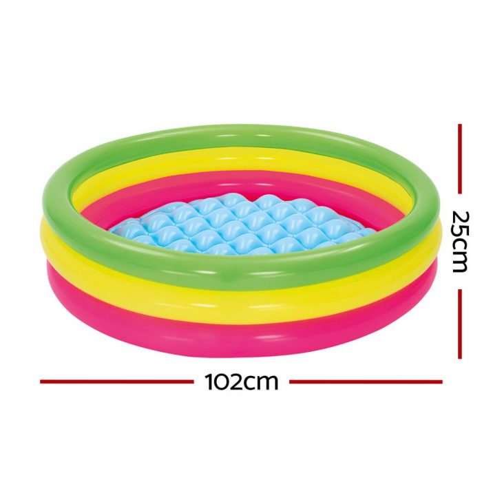 Bestway Kids Inflatable Pool Above Ground Round Splash Pool 102x102x25cm - Image 2