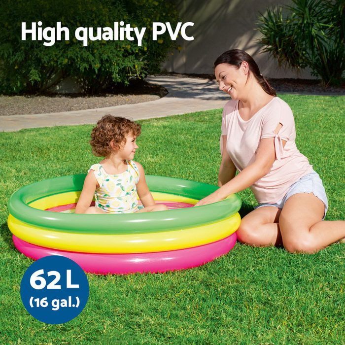 Bestway Kids Inflatable Pool Above Ground Round Splash Pool 102x102x25cm - Image 4