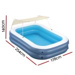 Bestway Kids Inflatable Pool Above Ground Splash Pool with Sunshade 254x178cm - Image 2