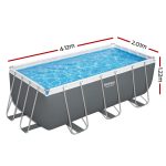 Bestway Swimming Pool 412x201x122cm Steel Frame Above Ground Pools Filter Pump Ladder 8124L - Image 2