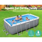 Bestway Swimming Pool 412x201x122cm Steel Frame Above Ground Pools Filter Pump Ladder 8124L - Image 3