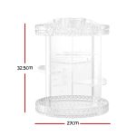 Embellir Makeup Case Acrylic Rotating Cosmetic Organizer Storage Display Holder - Image 2