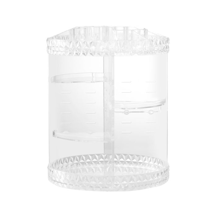 Embellir Makeup Case Acrylic Rotating Cosmetic Organizer Storage Display Holder - Image 3