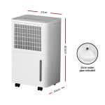Devanti Dehumidifier 12L Air Purifier White - Image 2